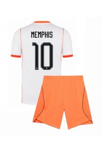 Alankomaat Memphis Depay #10 Jalkapallovaatteet Lasten Vieraspeliasu MM-kisat 2026 Lyhythihainen (+ Lyhyet housut)